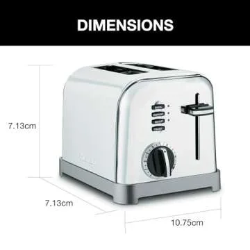 Cuisinart Chrome Toaster with 6 Browning Settings