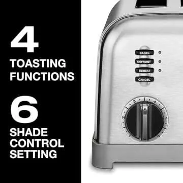 Cuisinart Chrome Toaster with 6 Browning Settings