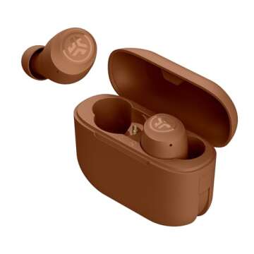 JLab Go Air Tones+ True Wireless Earbuds Designed with Auto On and Connect, Touch Controls, 32+ Hours Bluetooth Playtime, EQ3 Sound, and Dual Connect, Natural Earthtone Color (1615 C)