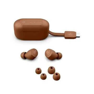 JLab Go Air Tones+ True Wireless Earbuds Designed with Auto On and Connect, Touch Controls, 32+ Hours Bluetooth Playtime, EQ3 Sound, and Dual Connect, Natural Earthtone Color (1615 C)