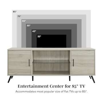 Walker Edison Saxon TV Stand for TVs up to 65 inches 60 inches