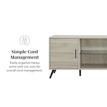 Walker Edison Saxon TV Stand for TVs up to 65 inches 60 inches