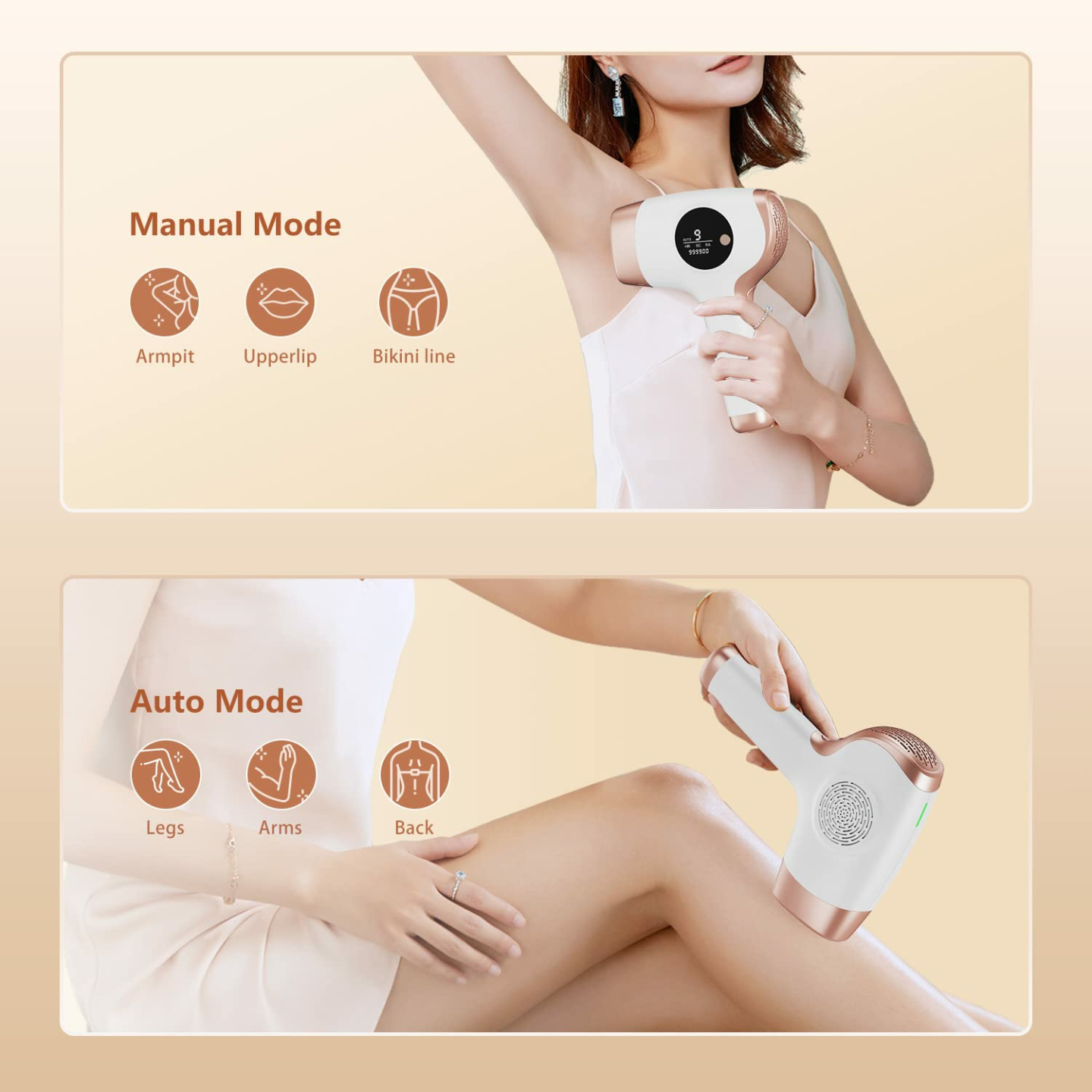 IPL Laser Hair Removal Device - 3-in-1 for All