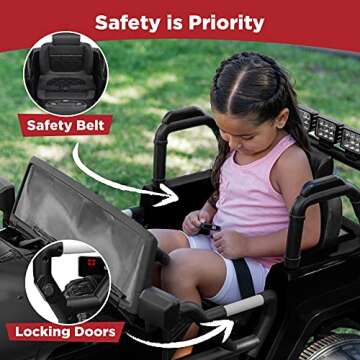 Best Choice Products Kids 12V Ride On Truck, Battery Powered Toy Car w/Spring Suspension, Remote Control, 3 Speeds, LED Lights, Bluetooth - Black