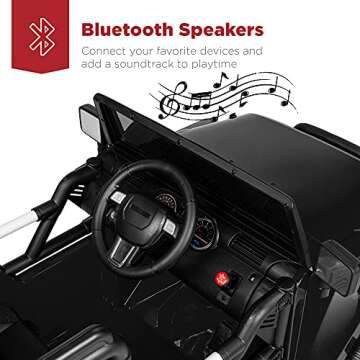 Best Choice Products Kids 12V Ride On Truck, Battery Powered Toy Car w/Spring Suspension, Remote Control, 3 Speeds, LED Lights, Bluetooth - Black