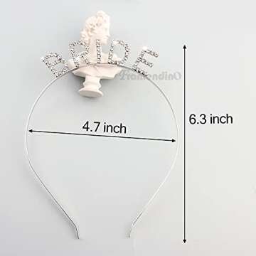 Framendino, Bride Headband Rhinestone Bridal Elegant Tiara Crown Sparking Bachelorette for Wedding Party