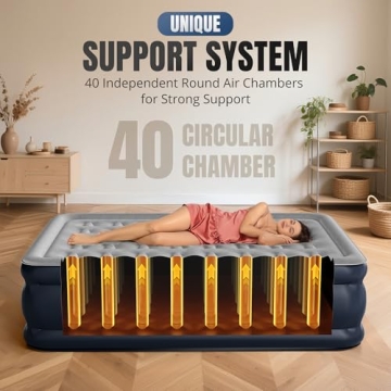 Comfortable KNZZO Queen Air Mattress with Pump