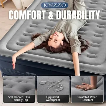Comfortable KNZZO Queen Air Mattress with Pump