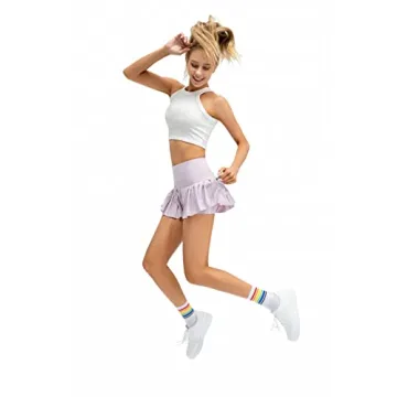 XNMAYA Women Pleated Tennis Skirt with Shorts & Pockets