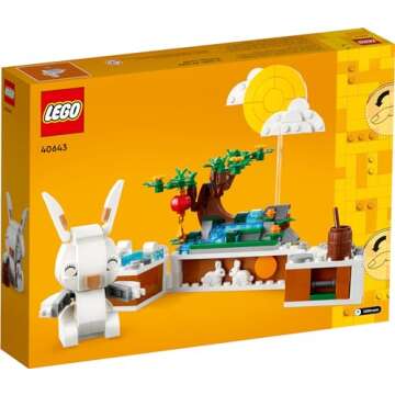 LEGO Jade Rabbit Building Toy Set, Fun Bunny Display Piece or Family Building Activity, Small Animal Toy for Boys and Girls, Great Gift for Kids Ages 8 and Up, 40643