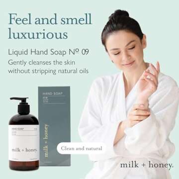 milk + honey Liquid Hand Soap No. 9 - Nourishing Lavender & Tea Tree Hand Soap - 12 Fl Oz