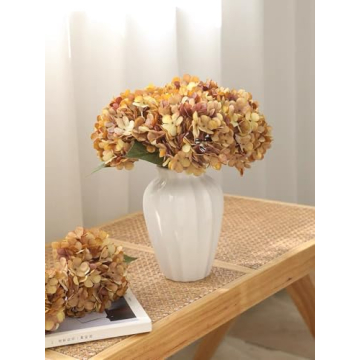 6Pcs Vintage Silk Hydrangea Flowers for Home Decor