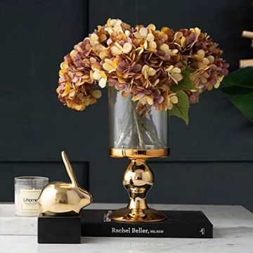 6Pcs Vintage Silk Hydrangea Flowers for Home Decor