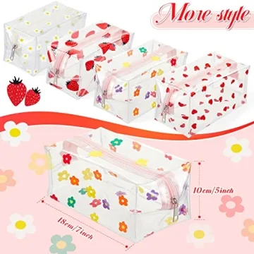 Henoyso Cute Clear Makeup Bags for Travel and Organization