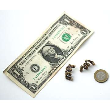 LynnAround Bronze Norse Nordic Viking Dragon Beard Beads Rings, Dwarven Dreadlock Pirate Medieval Hair Beads, Pagan Jewelry (Set of 2 pcs)