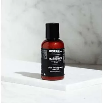 Brickell Men's Daily Essential Face Moisturizer for Men, Natural and Organic Fast-Absorbing Face Lotion with Hyaluronic Acid, Green Tea, and Jojoba, 2 Ounce, Scented