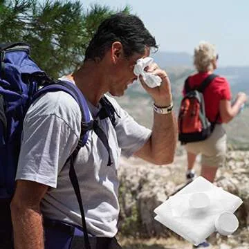 Mini Disposable Compressed Towel Portable Hand Wipe for Outdoor Camping Travel (100pcs) by Davidsons Collection