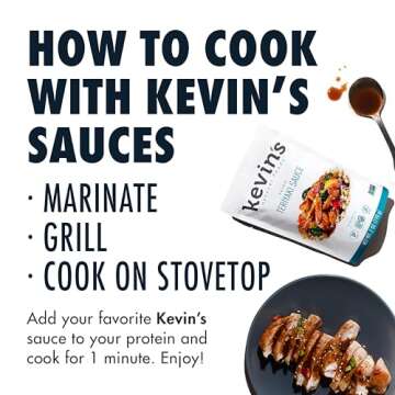 Kevin's Natural Foods Teriyaki Sauce - Paleo Simmer Sauce - Stir-Fry Sauce, Gluten Free, No Preservatives, Non-GMO - 3 Pack (Teriyaki)