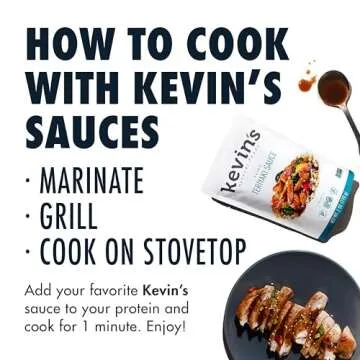 Kevin's Natural Foods Teriyaki Sauce - Paleo Simmer Sauce - Stir-Fry Sauce, Gluten Free, No Preservatives, Non-GMO - 3 Pack (Teriyaki)