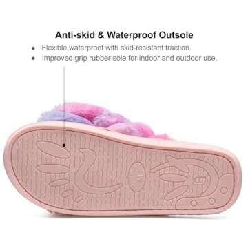 JIASUQI Fur Slides House Slippers for Women Fuzzy Sandals Furry Slides Plush Slippers Soft Flat for Indoor Outdoor Twist Colorful 8-9