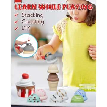 Lehoo Castle Ice Cream Toys for Fun Learning Playset