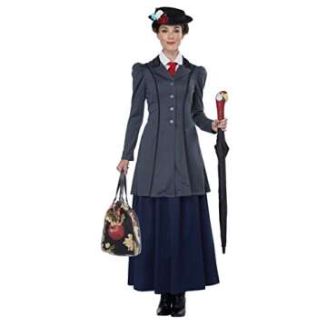 California Costumes Women's English Nanny - Adult Costume Adult Costume, -Gray/Navy, Medium