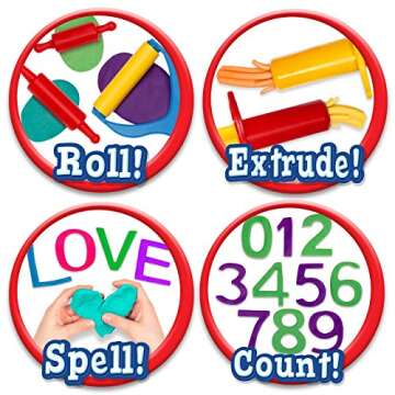 Kiddy Dough 45-Piece Tool Kit for Creative Fun