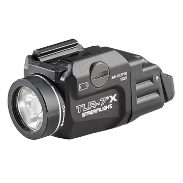 Streamlight 69424 TLR-7 X 500-Lumen Compact Tactical Weapon Light, Includes High, Low Paddle Switche...