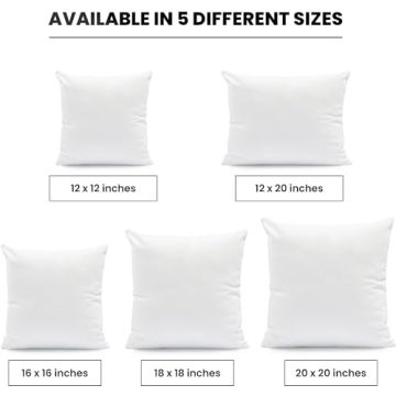 Soft 18x18-Inch Pillow Inserts Set of 4 - Machine Washable