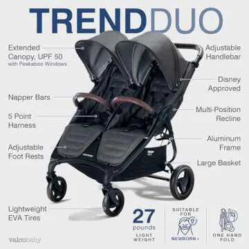 Valco Baby Trend Duo Lightweight Double Stroller 2023