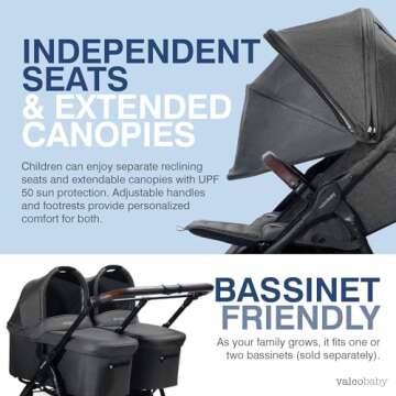 Valco Baby Trend Duo Lightweight Double Stroller 2023