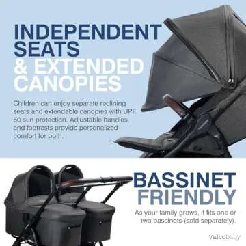 Valco Baby Trend Duo Lightweight Double Stroller 2023