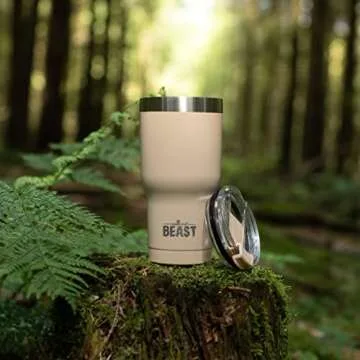 Beast 30 oz Tumbler Stainless Steel Vacuum Insulated Coffee Ice Cup Double Wall Travel Flask (Sand)