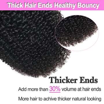 Kinky Curly Clip In Extensions for Black Women 16 Inch