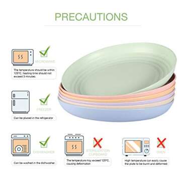 Eco-Friendly Reusable Plates - OAMCEG 6 Pack