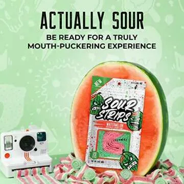 SOUR STRIPS Watermelon Sour Candy | 2 Pack Chewy Treats