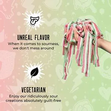 SOUR STRIPS Watermelon Sour Candy | 2 Pack Chewy Treats