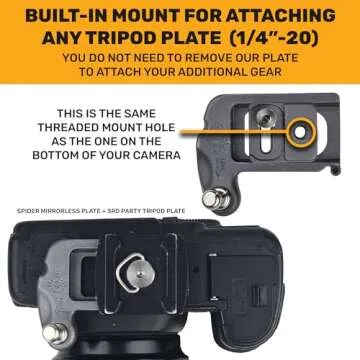 SpiderPro Mirrorless Camera Plate - Secure, Versatile Design