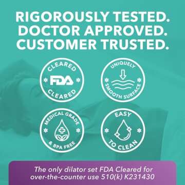 Intimate Rose Small 4-Pack Silicone Dilators for Women & Men, Sizes 1-4