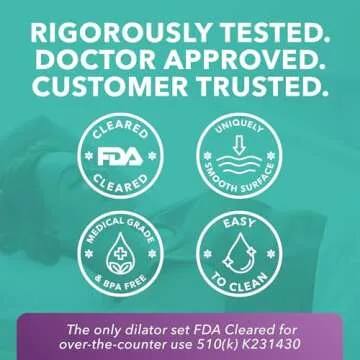 Intimate Rose Small 4-Pack Silicone Dilators for Women & Men, Sizes 1-4