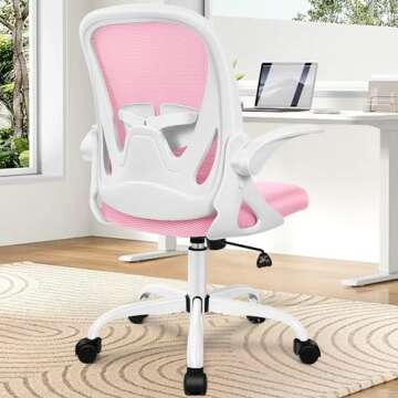 Primy Office Chair Ergonomic Desk Chair with Adjustable Lumbar Support and Height, Swivel Breathable...