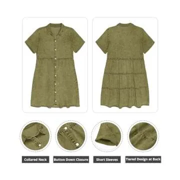 Shop GRAPENT Denim Dress for Women in Army Green