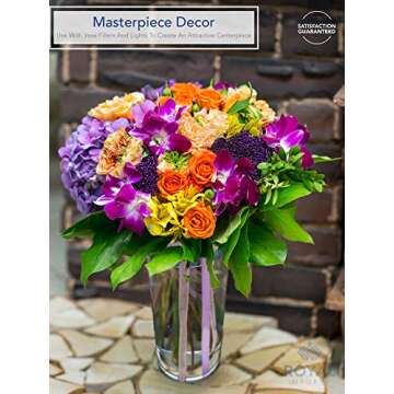 Royal Imports Flower Vase Acrylic Cylinder - Decorative Centerpiece for Home or Wedding - Non Breakable Plastic, 5"X10" Tall Round - Clear