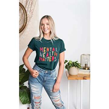 LOTUCY Mental Health Matters Women's Graphic Tee