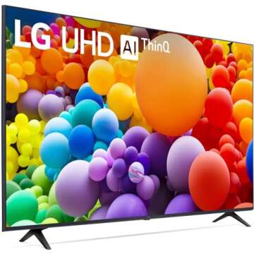 LG 65UT7570PUB 65-Inch UT75 Series LED Smart TV 4K (2024) Bundle with Deco Gear 2X 4K HDMI 2.0 Cable w/Copper Conductors & CPS Exclusive 26 Month Protection Pack (BEACH-CPS-261000)