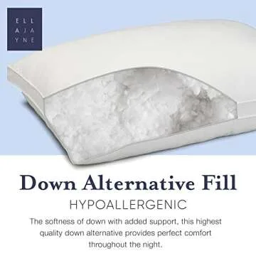 Ella Jayne - MicronOne Premium Shell Breathe Clean Pillows, Down Alternative Fill, Medium Density For Side, Stomach & Back Sleepers, Standard - 2 Pack
