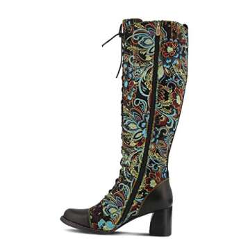 L’Artiste by Spring Step Women's Rarity Fashion Boot, Black Multi, 5