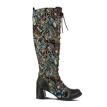 L’Artiste by Spring Step Women's Rarity Fashion Boot, Black Multi, 5