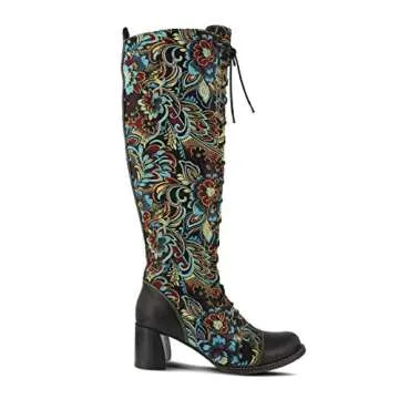 L’Artiste by Spring Step Women's Rarity Fashion Boot, Black Multi, 5