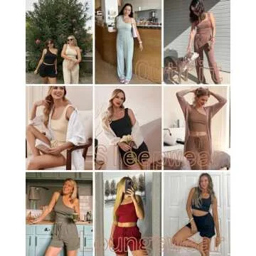 Ekouaer Womens 4 Piece Lounge Set - Stylish and Comfy